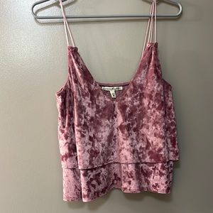 Express - pink silk crop top
